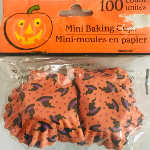Kitchen Halloween Mini Baking Cups 10 Ct Witches Hats Poshmark